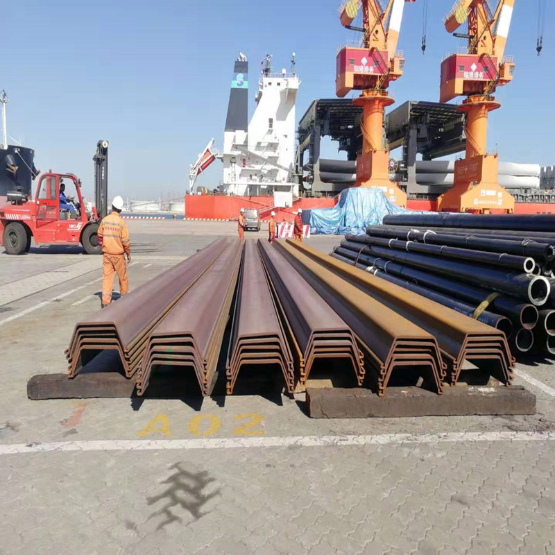 Sea Wall Panels Steel Piling Prices Vinyl Sheet Pile 400X100X10.5mm Type 2 Hot Rolled U Type Steel