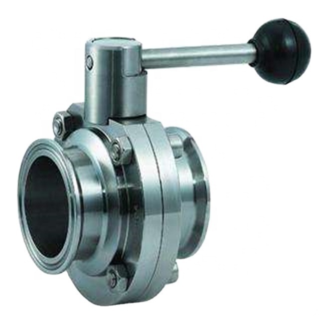 DN100 Weld Stainless Steel 304 Sanitary Pneumatic Butterfly Valve