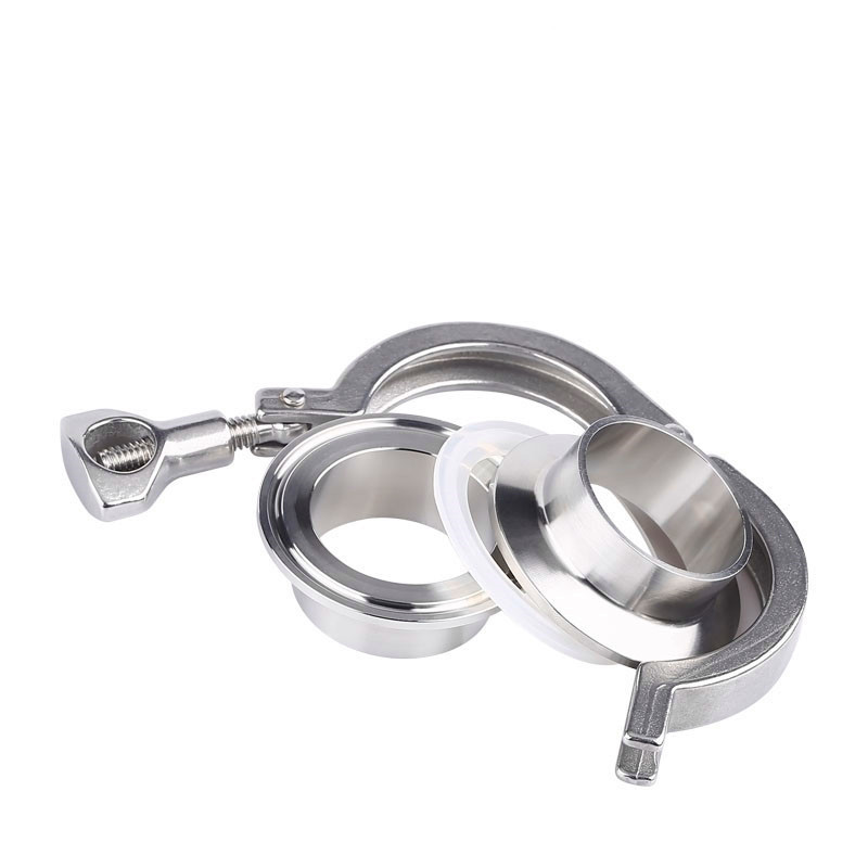 stainless steel  quick release v-band clamp with male female flange/Ss pipe clamp