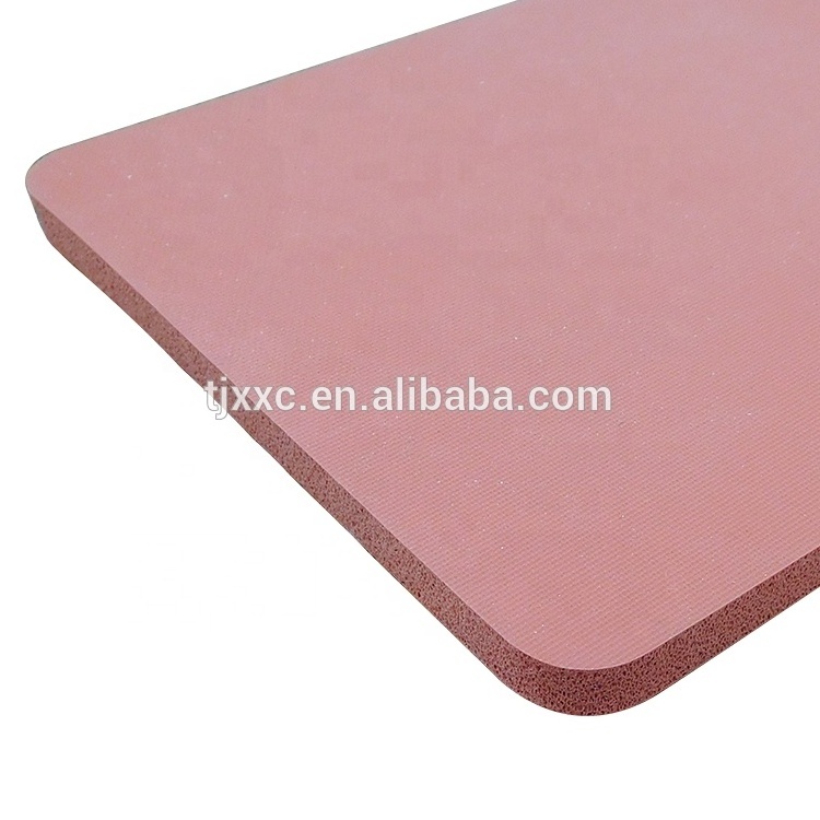 red color heat insulation closed cell foam silicone rubber mat