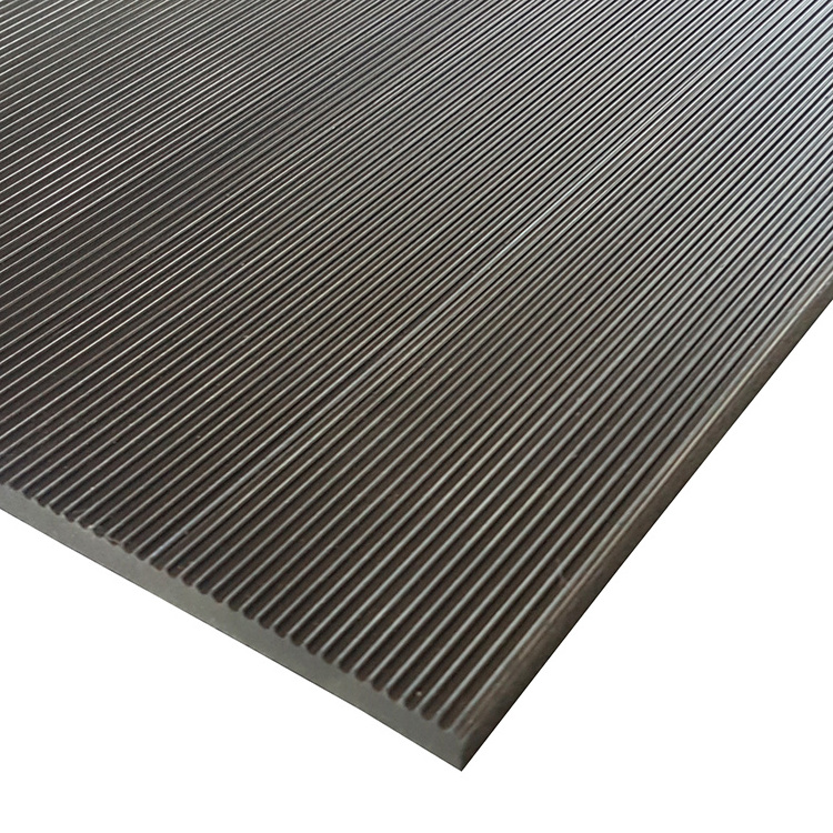 high quality truck garage corrugated fine ribbed rubber sheet rubber flooring