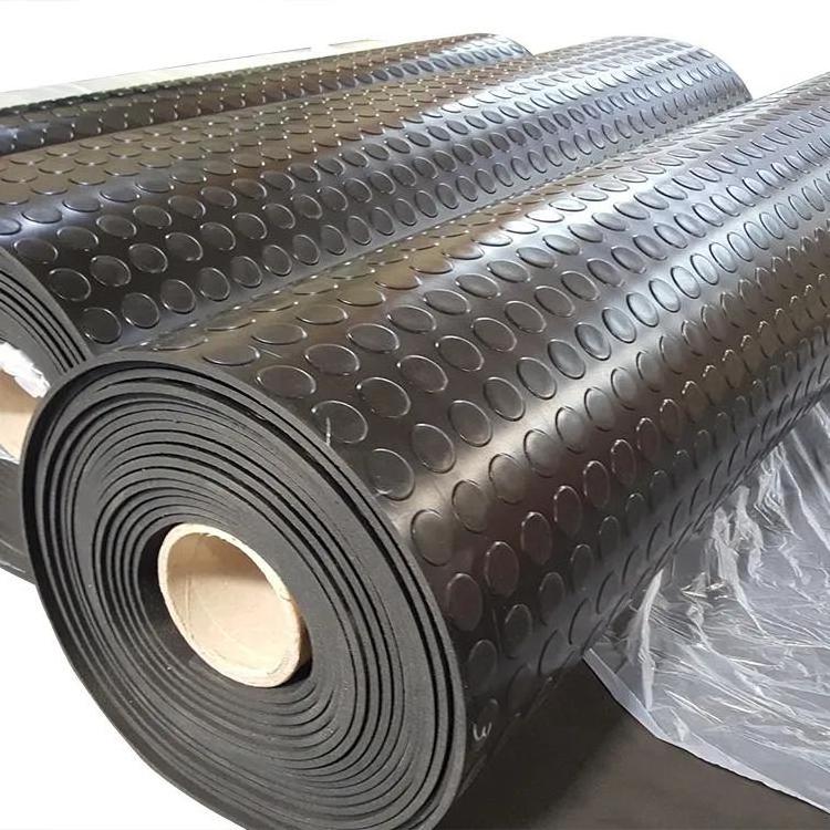 Thick Rubber Coin Pattern Garage Flooring Rolls/ Garage Floor Mat/  Non-Slip Parking Mats for Under Car Workshop