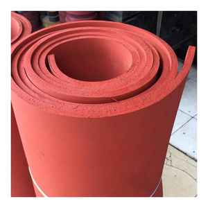 red color heat insulation closed cell foam silicone rubber mat