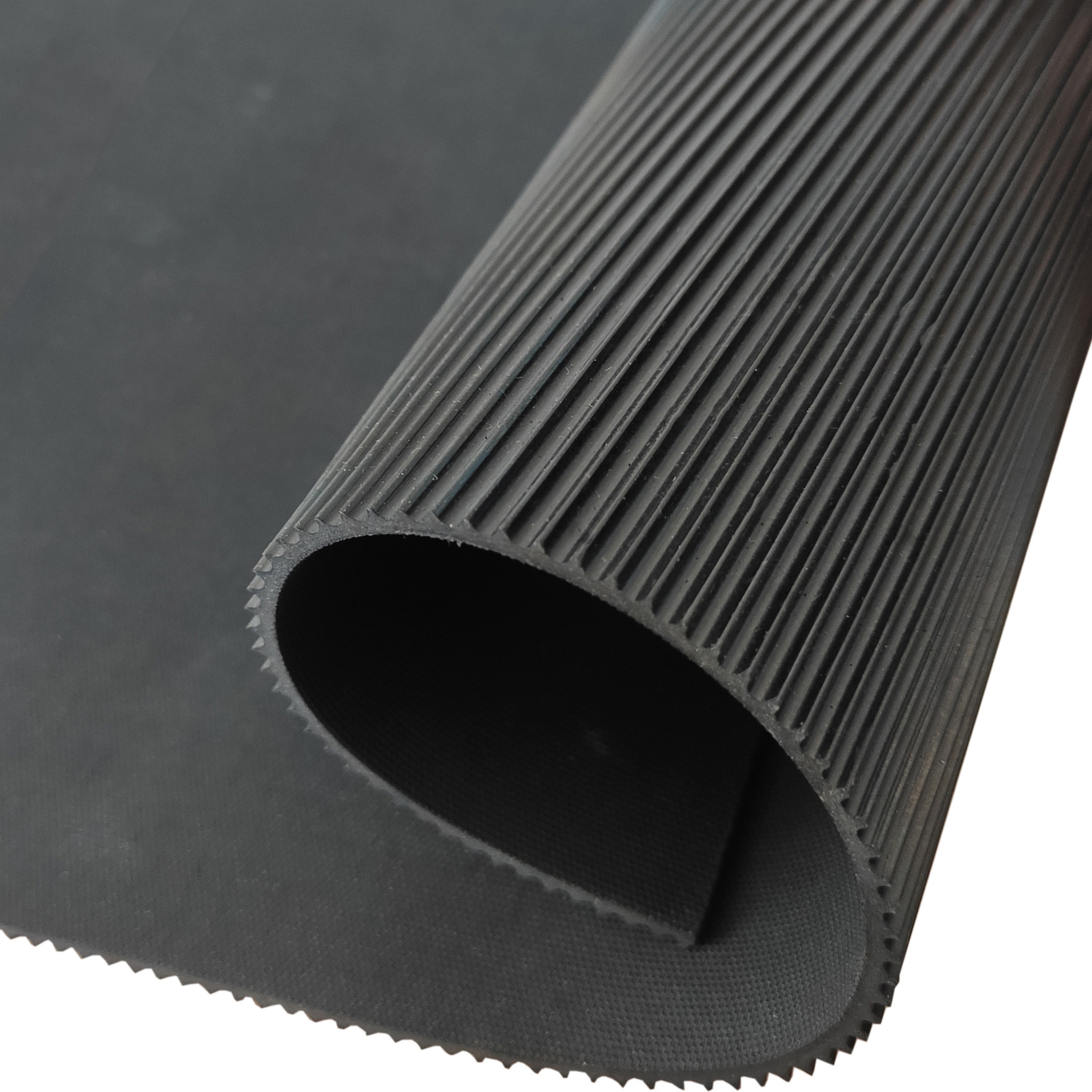 Corrugated fine rib Rubber runner mats anti slip Flooring rubber floor matting roll 3mm rubber sheet