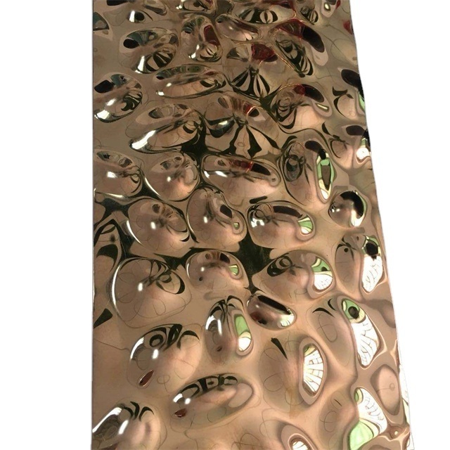 stainless steel water ripple 304 gold /silver  0.8mm 4'x8' price