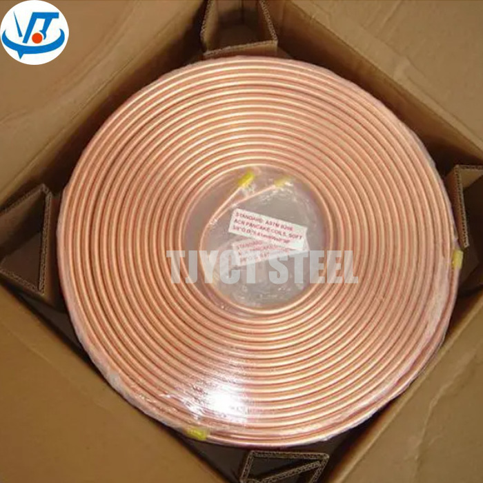 Flexible 3/4 3/8 7/8 Inch Copper Coil Pipes For Air Conditioning