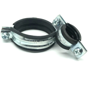 China supplier standard Hose Rubber Plastic Pipe Clamp Steel Clip Cable double pipe clamp with rubber