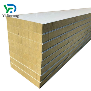 Light weight rock wool foam sandwich board roof tile fireproof sound insulation rock wool color steel sandwich roof board