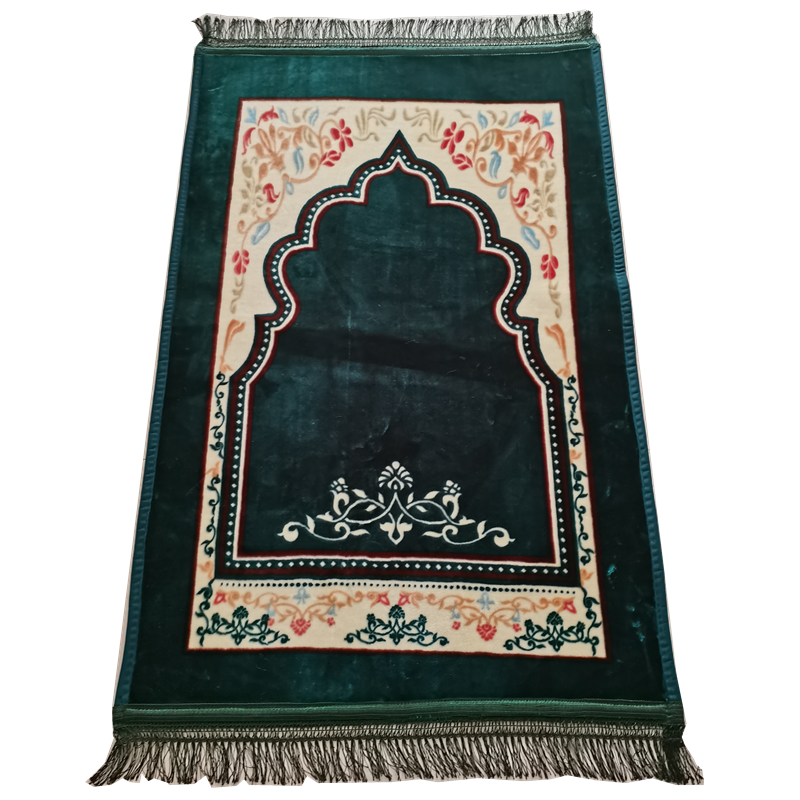 Cushioned Raschel thick and soft  beautiful luxury muslim prayer anti slip praying mat