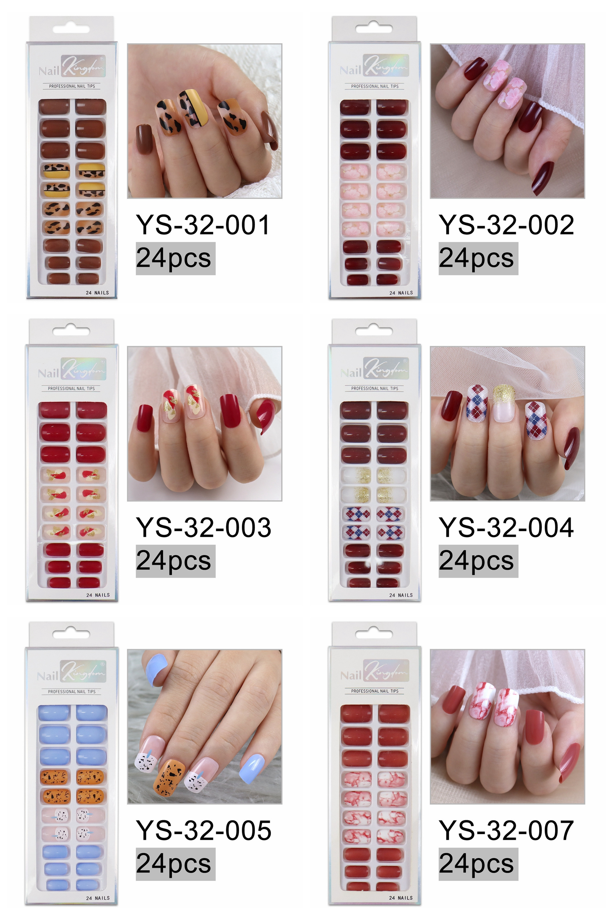 Full Cover Artificial Fingernails Luxury Press On Nail Coloured Custom Handmade False Artificial Nails Wholesale Press On Nail