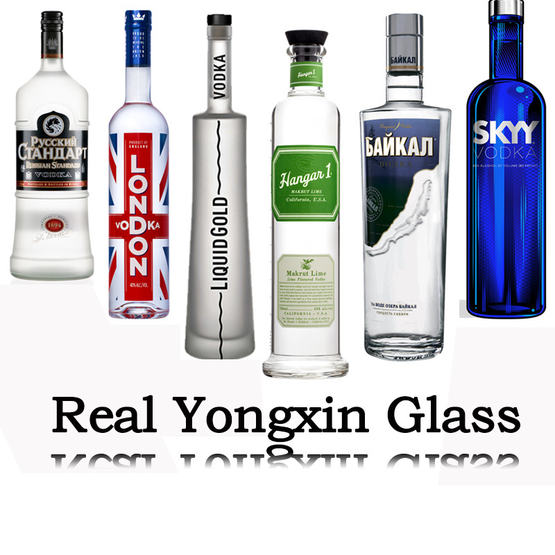 Vodka Bottles Liquor 750Ml Mini Plastic Cap Empty Custom White Flint Gin Wine 500Ml Filler Spirits Doll Vodka Glass Bottle