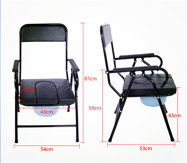 Rehabilitation Therapy Supplies Emountable Steel Toilet Commode Wheel Chair Best Price