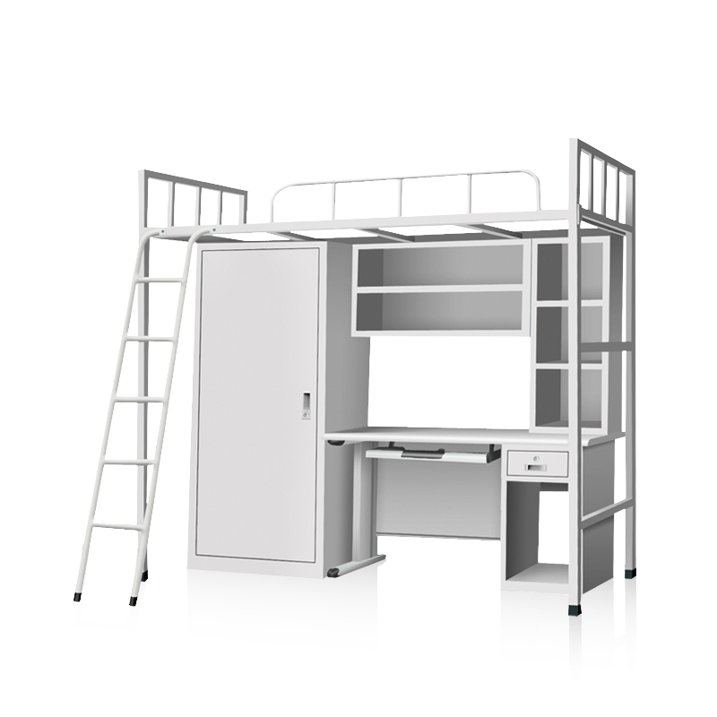 metal loft bed designs steel college dormitory bunk bed with desk and locker