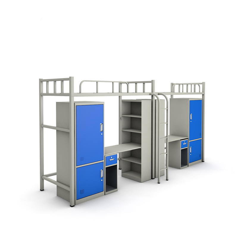 metal loft bed designs steel college dormitory bunk bed with desk and locker