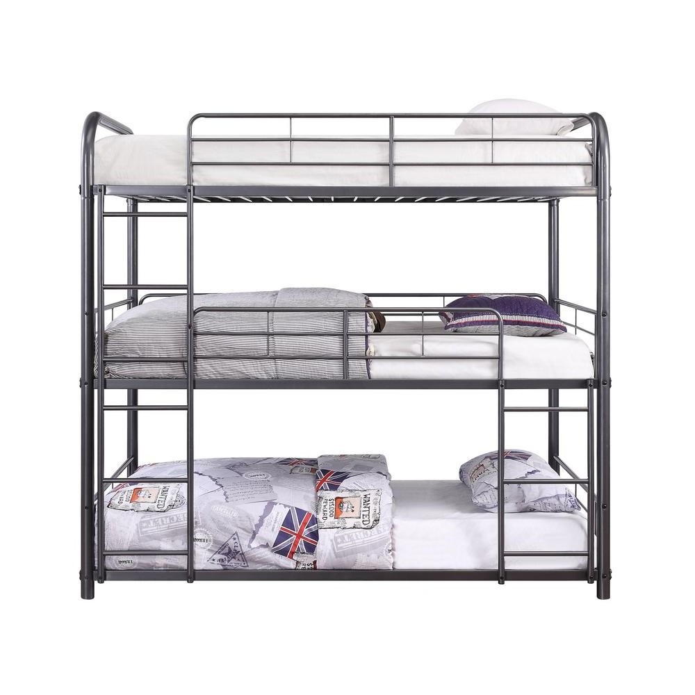 Cheap school heavy duty double decker metal frame bunk beds with ladder