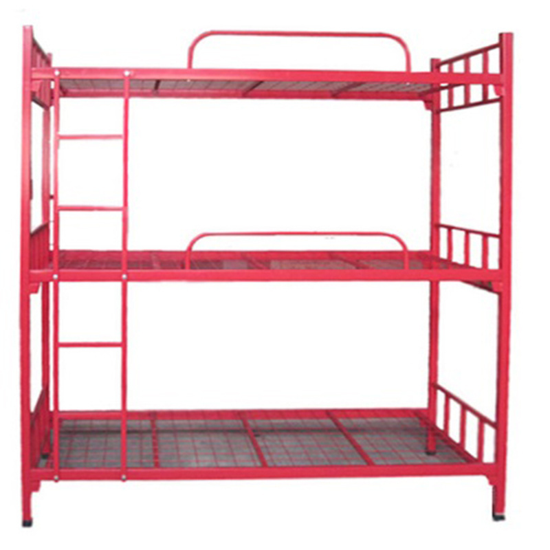 Cheap school heavy duty double decker metal frame bunk beds with ladder