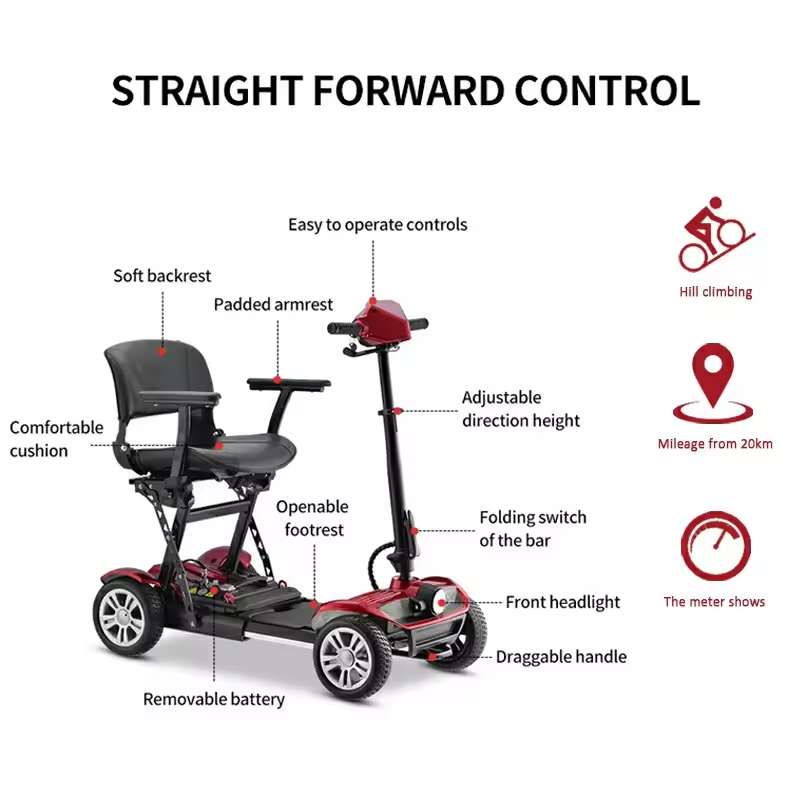 No.1 Selling New Arrival 250w Handicapped Mobility Scooters For Senior Safety Driving Speed 8 Kmh Maximum