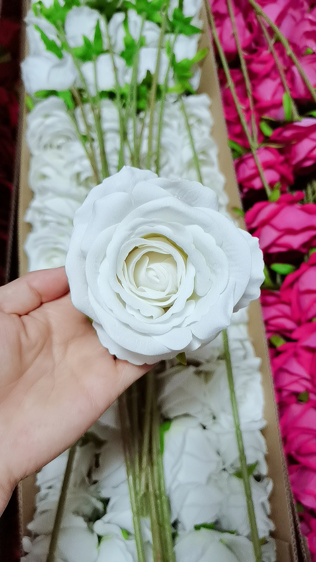 Flores Artificial White Flowers Rosas Artificiales Single Velvet Rose Flower For Home Wedding Boho Decoration