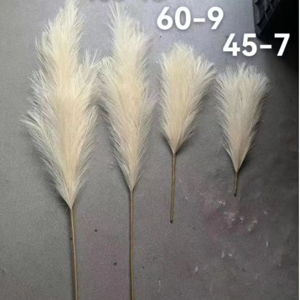 Artificial flowers 45 110 cm 18 branches Pampas Grass Flower Decor Purple Faux Silk Artificial Pampas Grass White