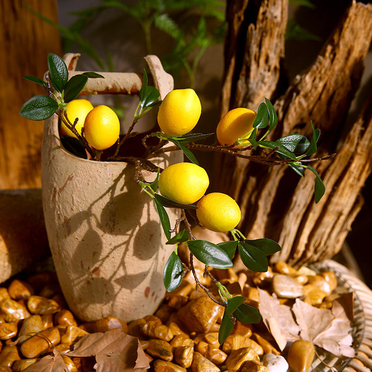 2022 Drop shipping Top quality artificial bonsai lemon tree with thin leaves yellow fruit