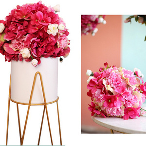 New Arrival Colorful Artificial Silk Rose Kissing Hanging Flower Centerpieces Balls For Wedding