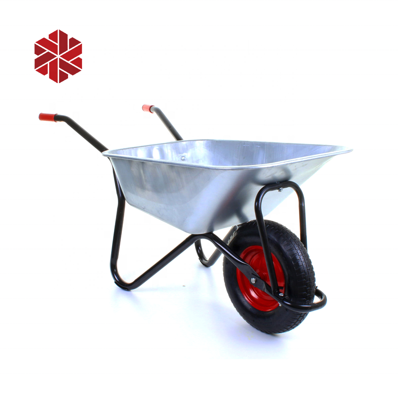 Heavy Duty Single wheelbarrow WB5009 wb6400 wb7400 WB6414 pneumatic wheel barrow construction 120L 130L Metal Carretilla