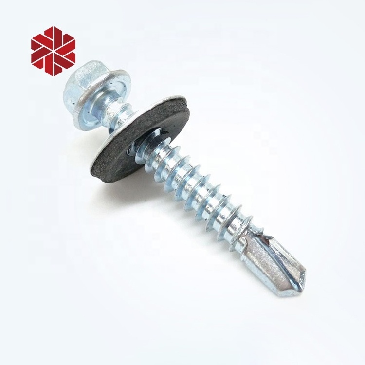 Wholesale Zinc Tornillos Hexagon Self Drilling Roofing Screw Painted Hex Head Self-Tapping Screws With Washer For Metal to Wood