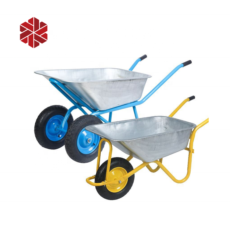 Garden construction wheelbarrow WB6414 wb3800 WB6140 WB7200 plastic tray 200KG Heavy-Duty wheel barrow with solid wheel wb6400