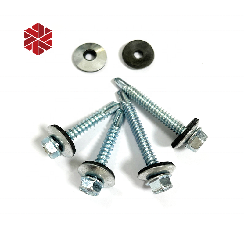 Wholesale Zinc Tornillos Hexagon Self Drilling Roofing Screw Painted Hex Head Self-Tapping Screws With Washer For Metal to Wood