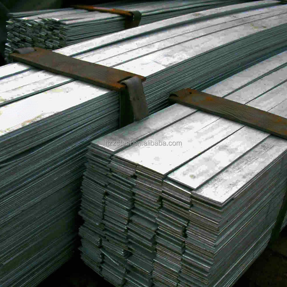 Factory price Q235B Hot rolled high tensile hdgs galvanized iron flat steel bar with round edge