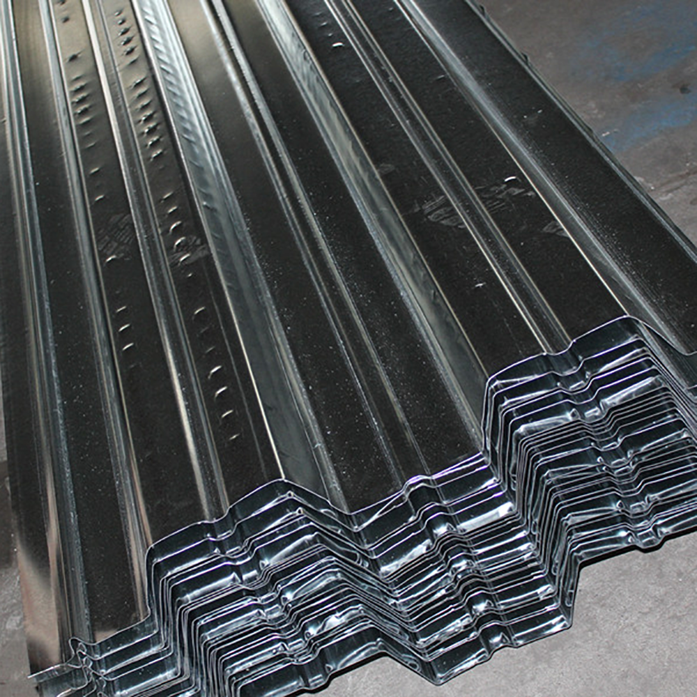 Light weight YX51 model 20 22 gauge cold formed galvanized metal roof decking for concrete