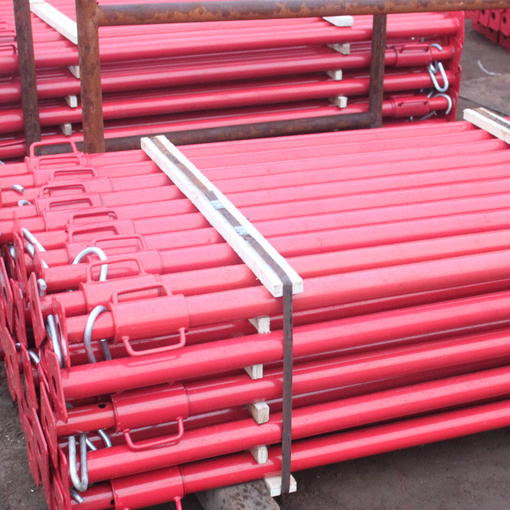 Heavy duty push pull color painted scaffolding iron prop accessories for construction