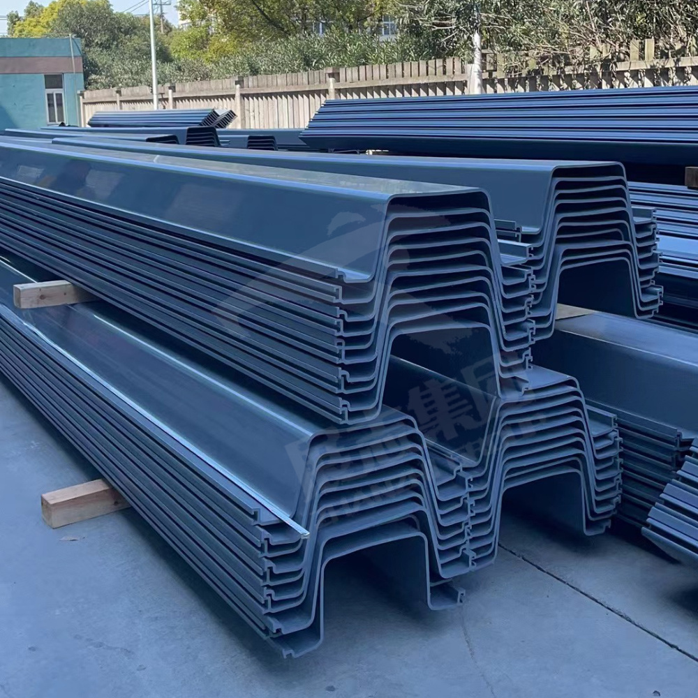 Manufacturers of low cost 457*150*6mm u type vinyl pvc sheet piling pile for seawall flood protection