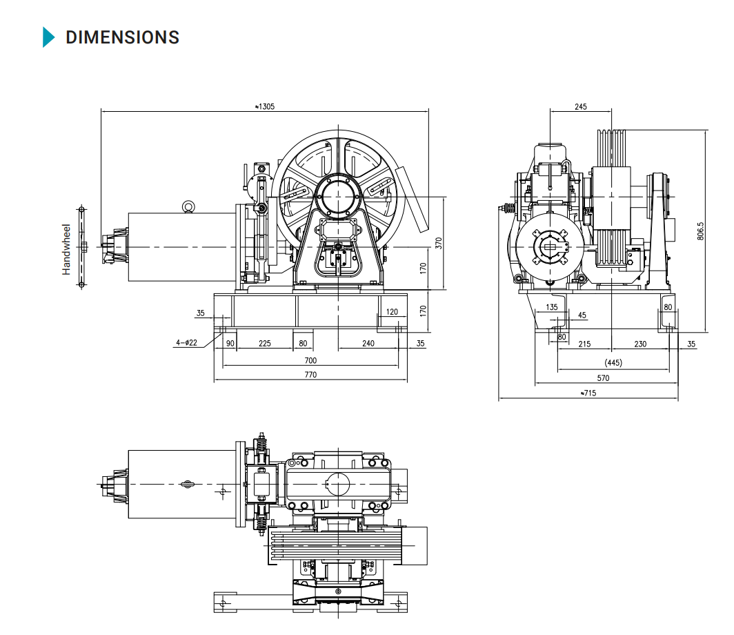 Elevator Parts Torin drive Elevator traction machine YJ200A