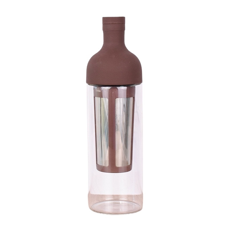 Portable Glass Cold Brew Iced Coffee Fruit Tea Set Press Maker Pitcher Pot with Stainless Steel Filter