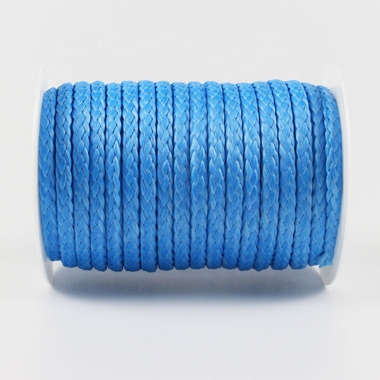 Colorful Twine Coating Braided Sailboat Rope Marine Grag 6mm Uhmwpe Rope