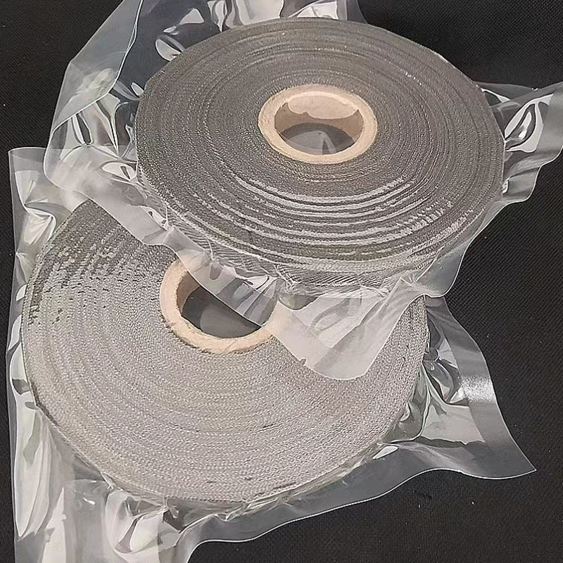 Customized 100% 316L Stainless Steel Fiber Woven sling antistatic safety webbing stainless steel materials for hammock straps