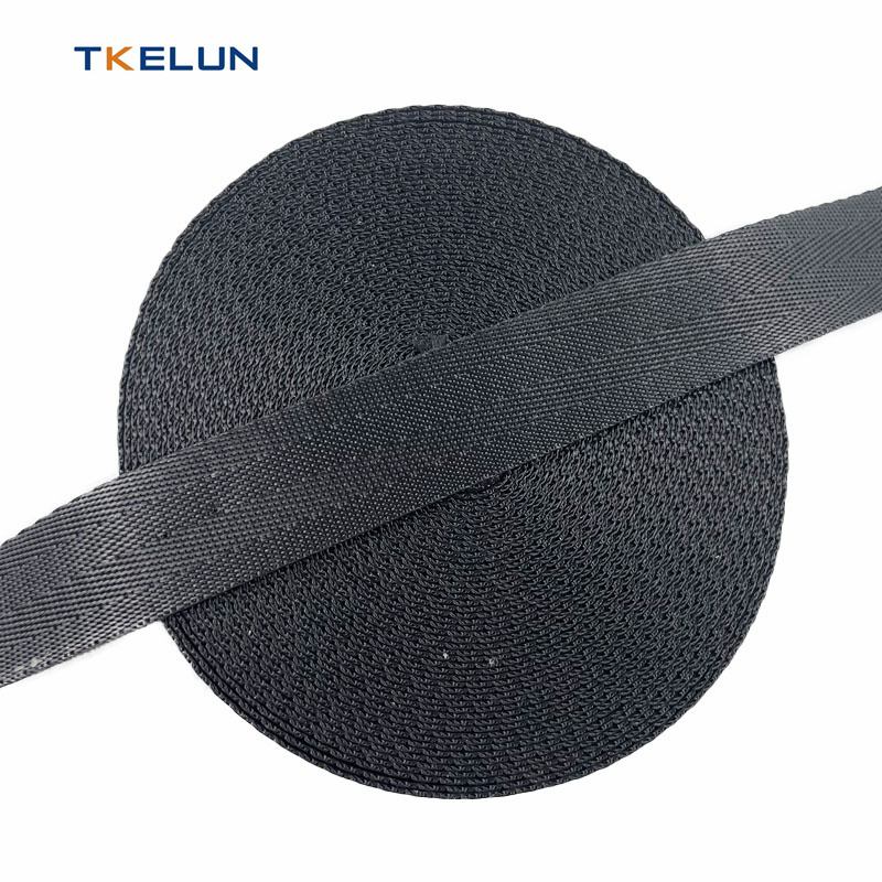 Black Color Woven Straps Cut Resistant 4/5 Twill UHMWPE Webbing Backpack Strap