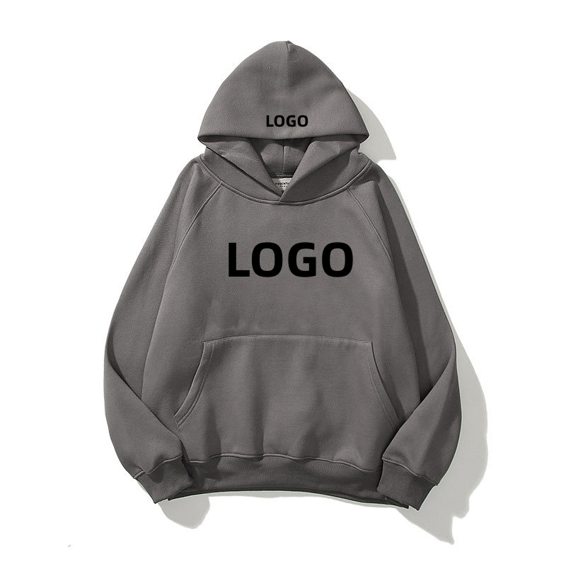 Unisex Custom Printed Logo 380 Gsm French Terry Cotton Casual Hoodie Drop Shoulder Blank Men Hoodies