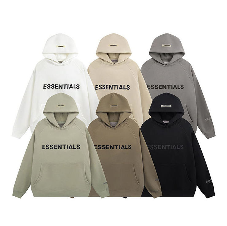 custom 100% cotton men sweatshirt workout essentials hoodies pull over hoodie with private label silicone print for unisex