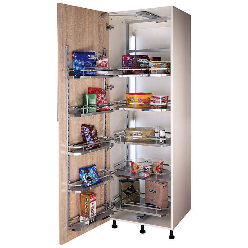 TKK Hot Sale Metal 5-Tier Pull Out Single Door Pantry Organizer Cabinet Tall Pull Out Pantry Unit