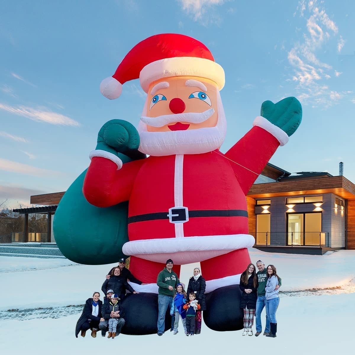 Giant 33ft Customized Christmas Decorations Outdoor Giant Inflatable Santa Claus Yard Decoration Santa Balloon