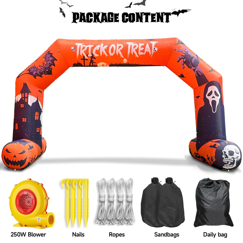 20 FT inflatable halloween pumpkin arches decoration inflatable arches for Yard Decoration Entrance