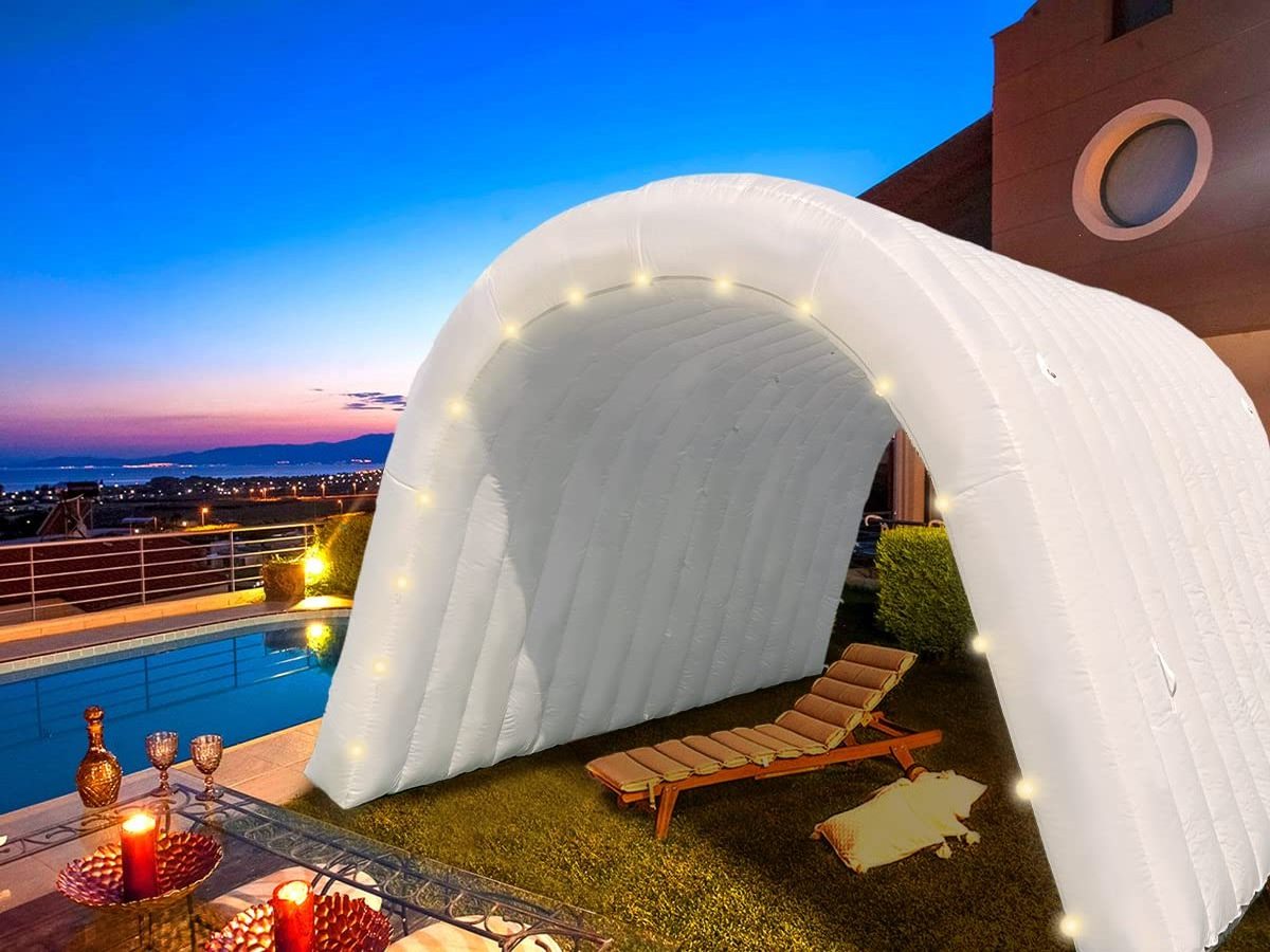 Outdoor Inflatable Tunnel Tent 16x10x10ft White Giant Inflatable Tunnel Rental For Outdoor Sport Games Competition Tunnels