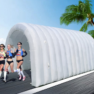 Outdoor Inflatable Tunnel Tent 16x10x10ft White Giant Inflatable Tunnel Rental For Outdoor Sport Games Competition Tunnels