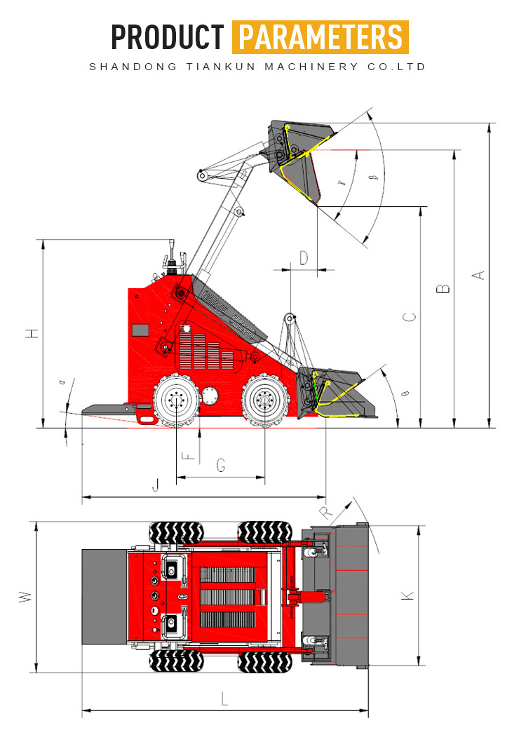 China  track mini loaders wheel skidsteer mini skid steer loader for sale