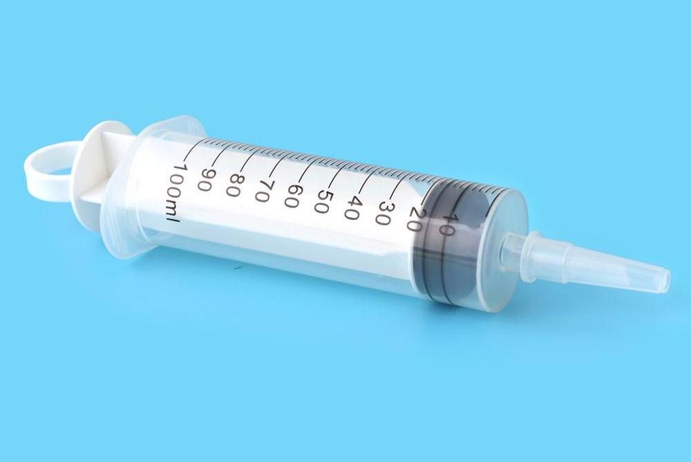 CE ISO13485 100ml syringe with catheter tip