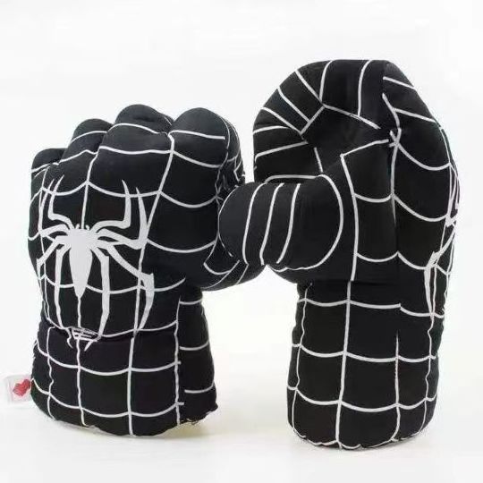 Super Hero Boxing Gloves Toys Children Gift Cosplay Costume Green Fist Red Spider Big Soft Plush Superhero Boxing Gloves Toys