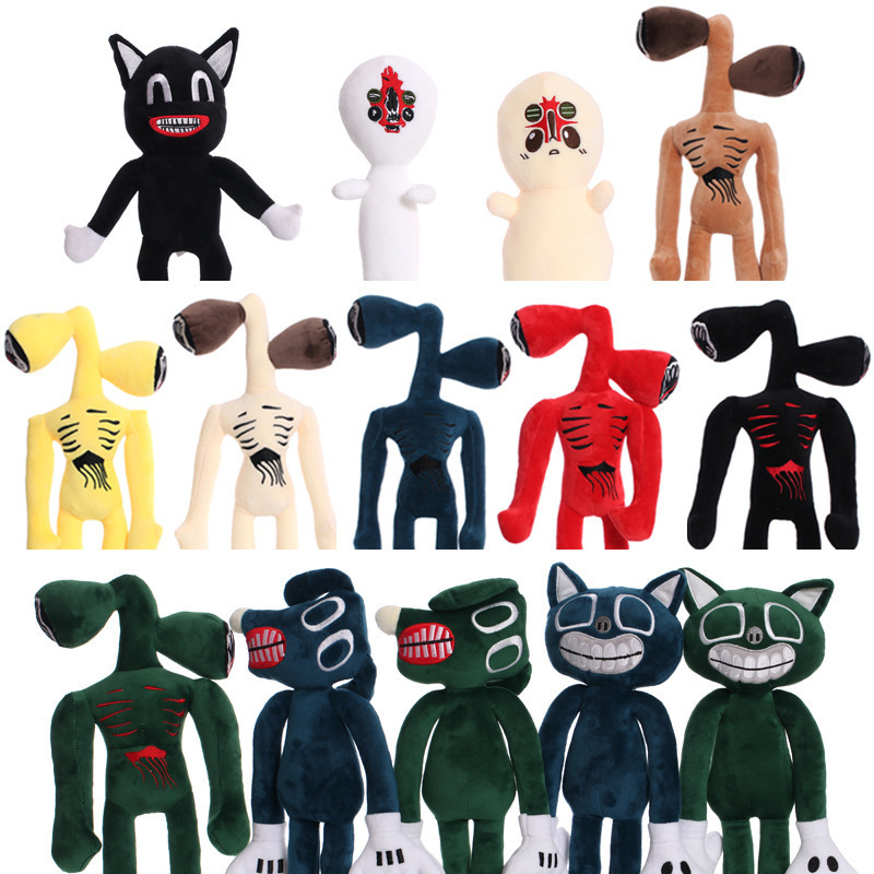 Siren Head Plush Toys White Black Sirenhead Stuffed Doll Horror Character Figures Peluches Black Yellow Cats Traffic Lights Toys