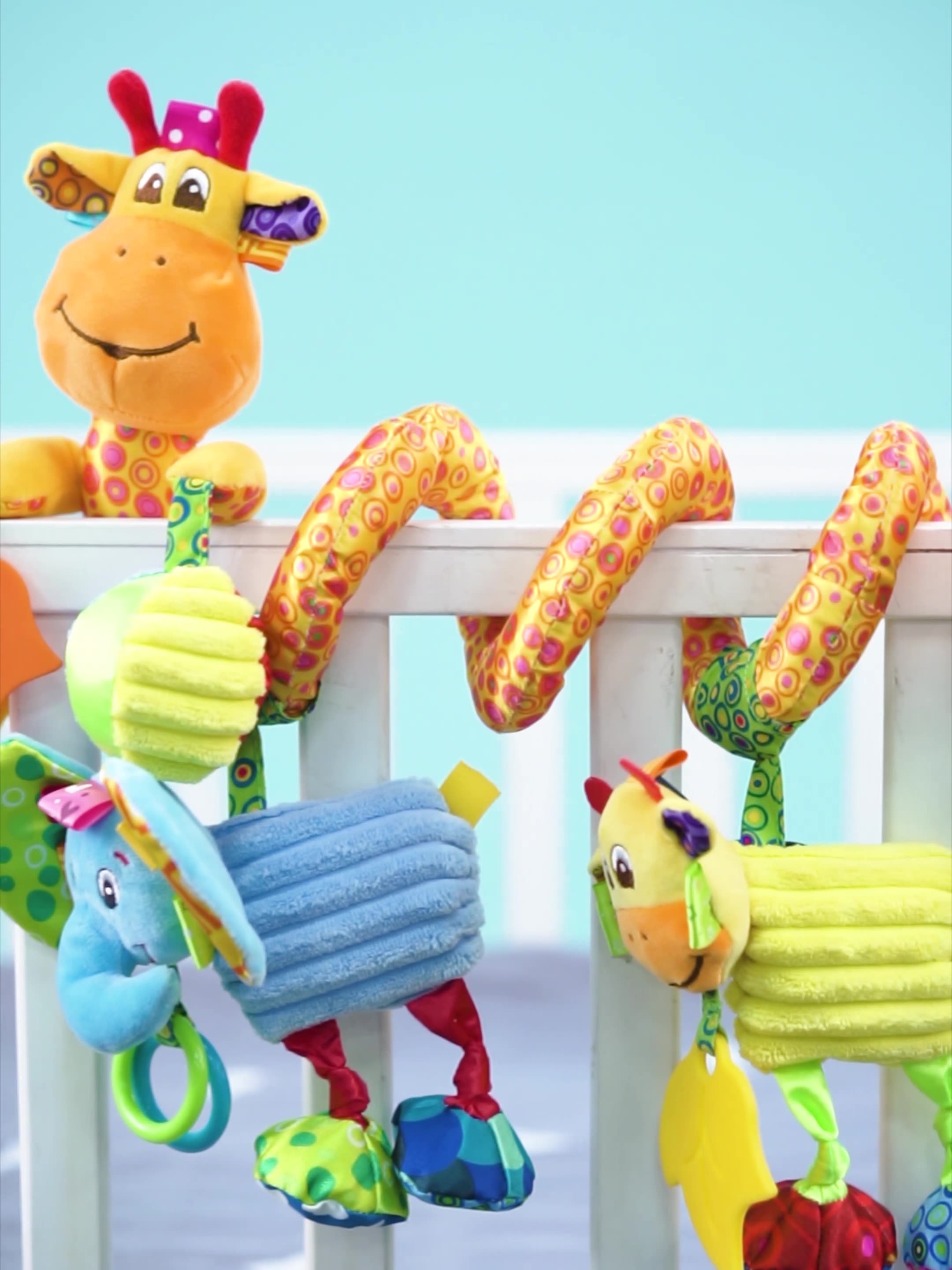 Stuffed Plush Toy New Baby Bite Tooth Glue Bed Around Plush Toy Doll Baby Newborn Trolley Around Toy